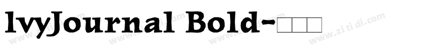 lvyJournal Bold字体转换